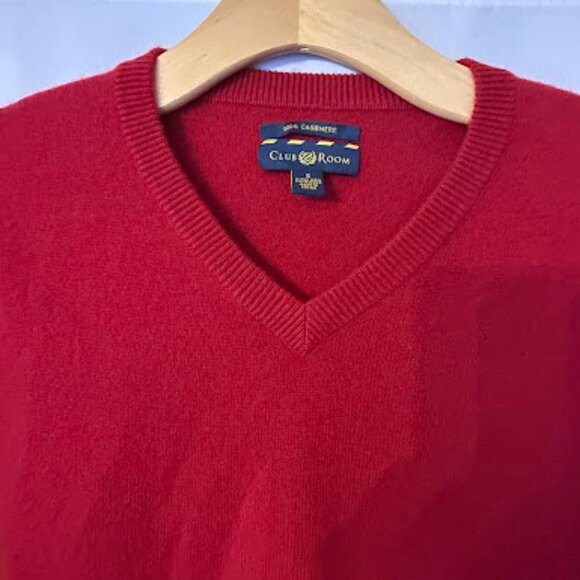 Club Room 100% Cashmere V-Neck Sweater - Picture 8 of 9